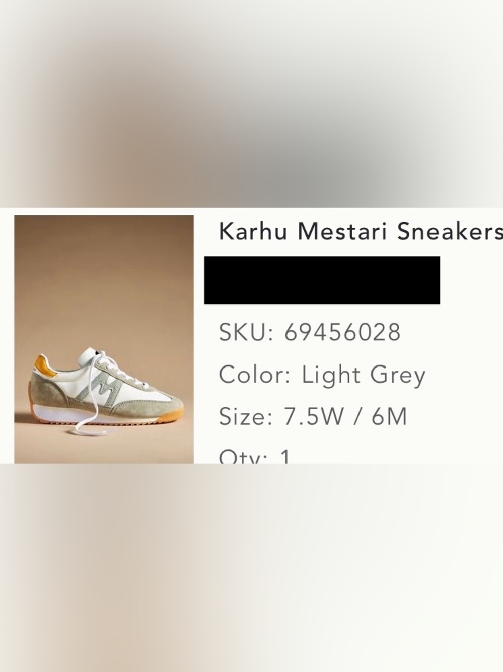 Karhu Women’s Light Grey Mestari Sneaker with Gum Sole